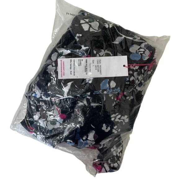 Parker Britta Long Sleeve Wrap Front Tie Blouse in Black Large New Womens Floral - Picture 10 of 16